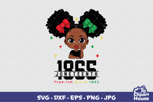Juneteenth 1865 Black Girl: A Versatile Design for Your Creative Projects