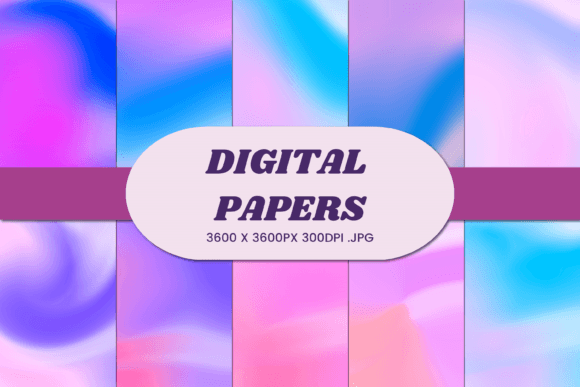 Pastel Liquid Gradient 1 Digital Paper for Creative Projects