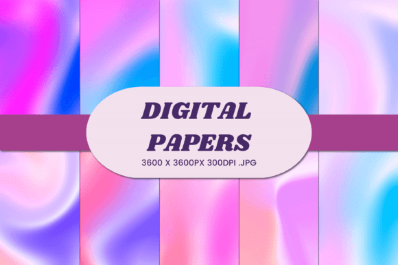 Pastel Liquid Gradient 2 Digital Paper