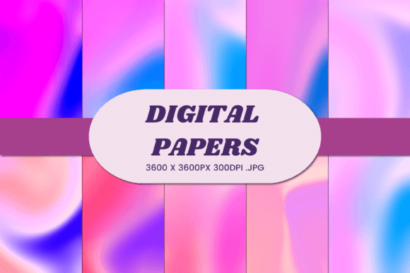 Pastel Liquid Gradient 7 Digital Paper for Creative Projects