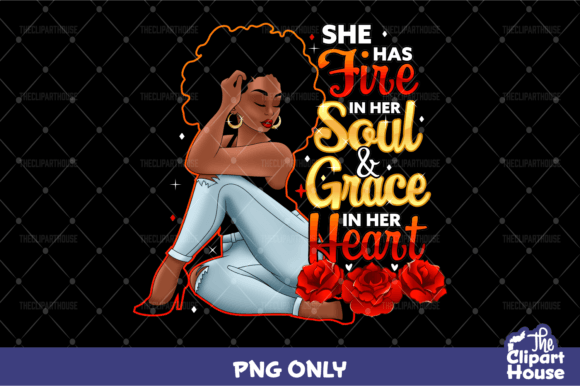 She Has Fire in Her Soul: A Creative Design for Print