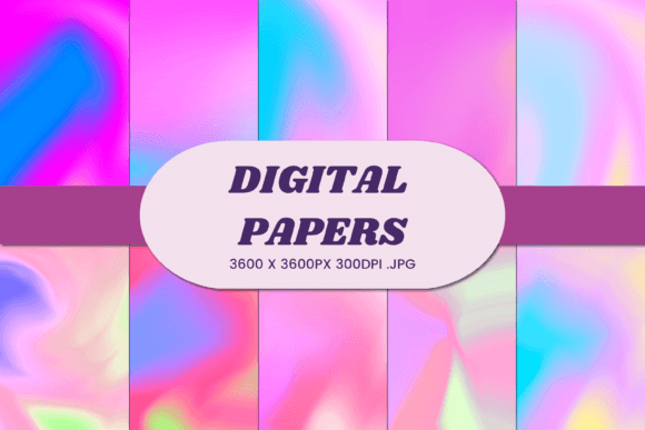 Unicorn Liquid Gradient 6 Digital Paper